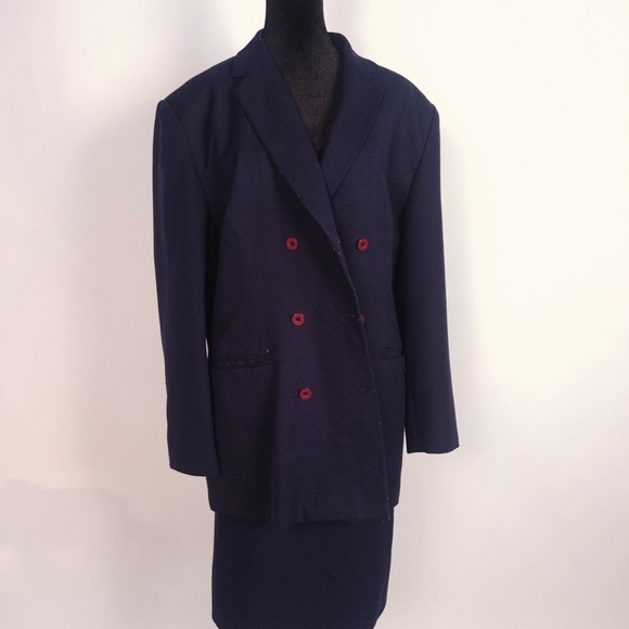 Vintage 80s Morgan Miller Navy 3-Piece Suit - Picture 6 of 6
